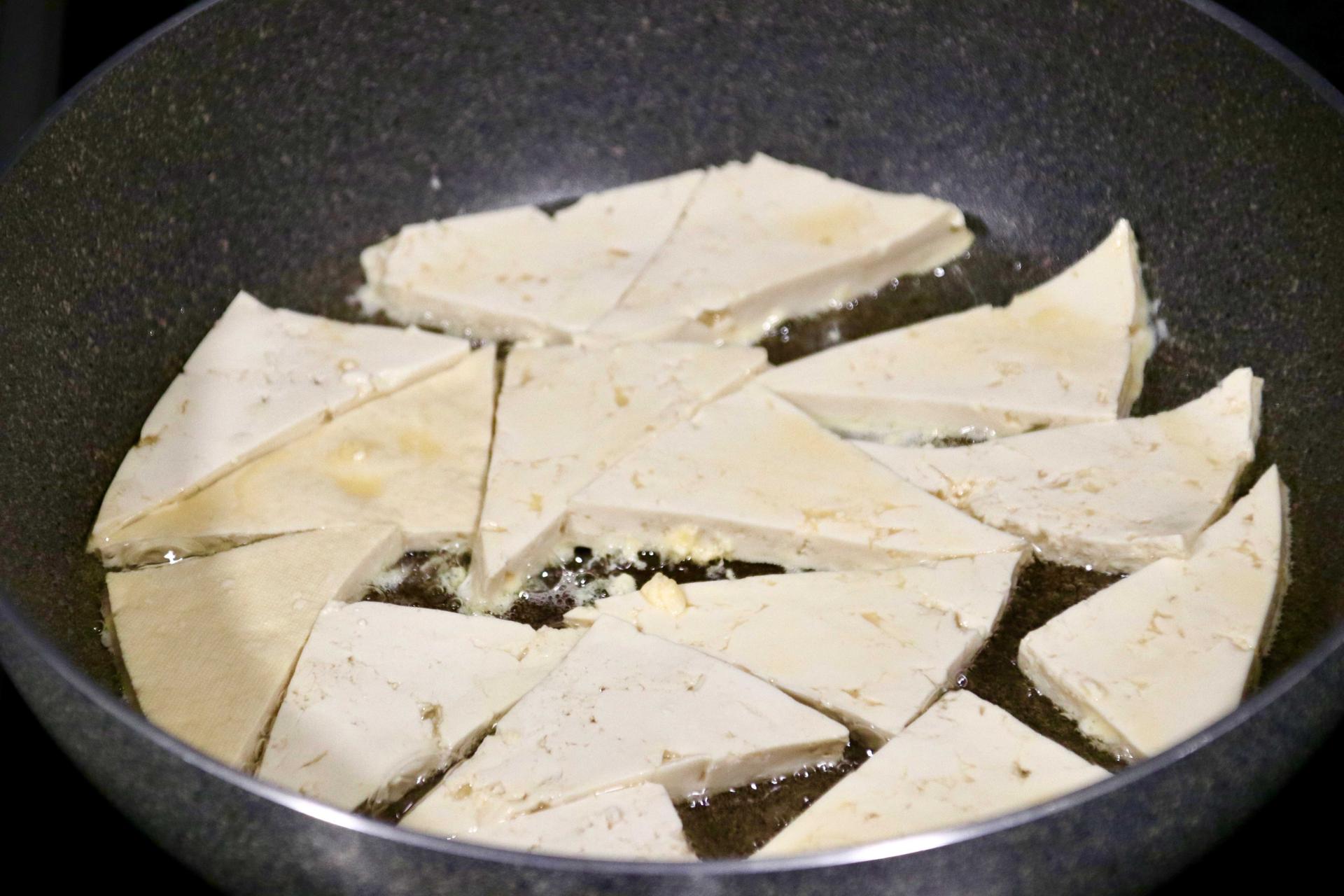 Frying Tofu One Side